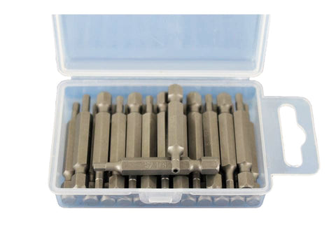 TMAX 25 pc 1/8" Hex Tamper 2 Inch (50mm) Screwdriver Insert Bits