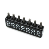 TMAX 7 pc 1" T10 Torx Screwdriver Insert Bit Set