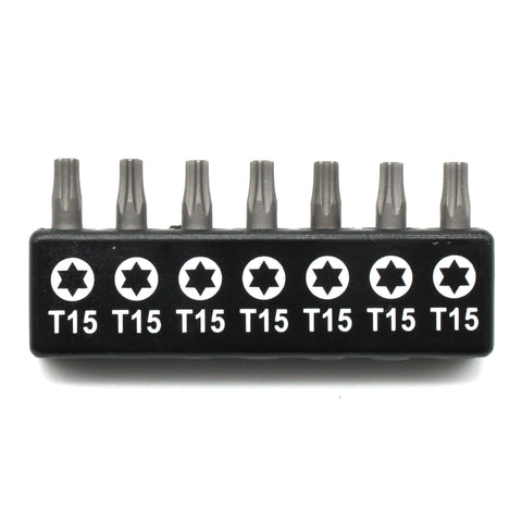 TMAX 7pc 1" T15 Torx Screwdriver Insert Bit Set