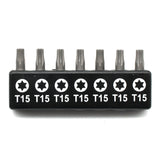 TMAX 7 pc 1" T15 Torx Screwdriver Insert Bit Set