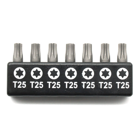 TMAX 7pc 1" T25 Torx Screwdriver Insert Bit Set