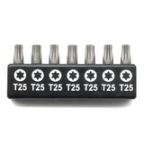 TMAX 7 pc 1" T25 Torx Screwdriver Insert Bit Set
