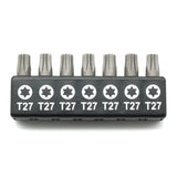 TMAX 7 pc 1" T27 Torx Screwdriver Insert Bit Set
