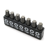 TMAX 7 pc 1" T30 Torx Screwdriver Insert Bit Set