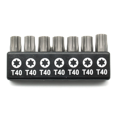 TMAX 7pc 1" T40 Torx Screwdriver Insert Bit Set