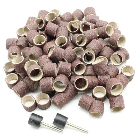 TMAX 100 pc 1/2 Inch Sand Drum Grit 120 Medium for Dremel Rotary Tools