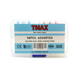 TMAX 50 pc Solder Seal Wire Connectors, Automotive Heat Shrink Butt