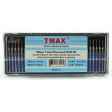 TMAX 30 pc 1mm Grit 150 Diamond Coated Burrs Glass Drill Bit for Dremel