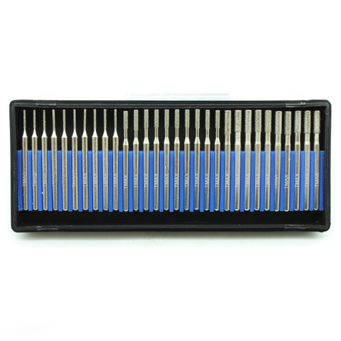 TMAX 30 pcs SET 1mm 2mm 3mm Grit 150 Diamond Drill Bit for Dremel