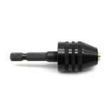 TMAX Black 1/4" Hex Shank Keyless Chuck Adapter hold up to 1/4 inch