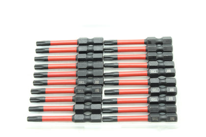 TMAX 20 pc T20 Torx Impact-Grade Torsion-Zone Driver Bits Color