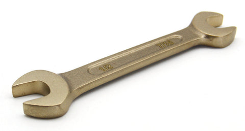 TMAX Non Sparking 7/16 and 1/2 Inch Open-End Wrenches, 5-1/4 Inch Length, Aluminum-Bronze Non Spark