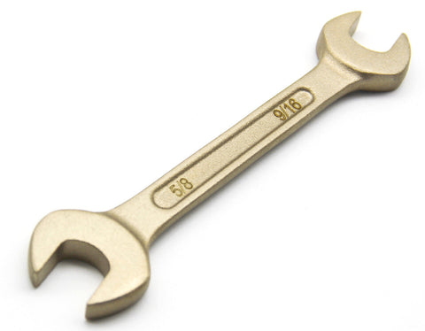 TMAX Non Sparking 9/16 and 5/8 inch Open-End Wrenches, 6 inch length, Aluminum-Bronze Non Spark