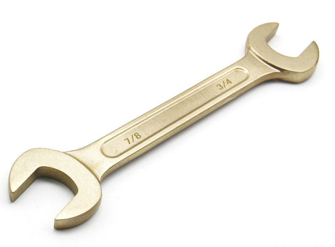 TMAX Non Sparking 3/4 and 7/8 Inch Open-End Wrenches, 7-1/4 Inch Length, Aluminum-Bronze Non Spark