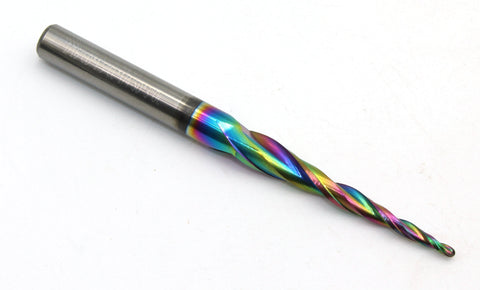 TMAX Rainbow Coated Carbide Milling Cutters 2 Flutes Engraving Ball