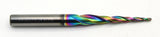 TMAX Rainbow Coated Carbide Milling Cutters 2 Flutes Engraving Ball