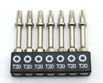 TMAX 7 pcs 2 Inch (50mm) T20 Screwdriver Bit Set S2 Steel High Torque with 1/4 Inch Shank