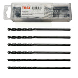 TMAX 6 pc 3/16-Inch×6-Inch Aircraft Extension Black Oxide Drill Bit