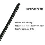 TMAX 6 pc 5/32-Inch×6-Inch Aircraft Extension Black Oxide Drill Bit