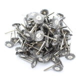 TMAX 100 pc Carbon Steel 3/4 Inch Flat Wire Brush Wheel with 1/8 Inch Shank