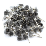 TMAX 100 pc Carbon Steel 1/2 Inch Cup Wire Brush Wheel with 1/8 Inch Shank