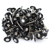 TMAX 100 pc Nylon Plastic Bristle 3/4 Inch Flat Wire Brush Wheel with 1/8 Inch Shank