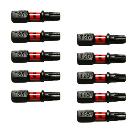 TMAX 50 pc T25 Torx Impact Torsion Driver Bits 1 Inch with 1/4 Inch Hex Shank