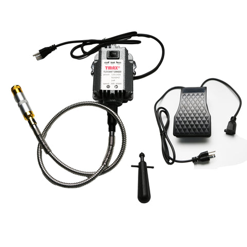 TMAX Heavy Duty Grinder Forward and Reverse Rotation with Foot Pedal and Flexible Shaft