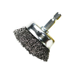 TMAX 3pcs Carbon Steel Wire Wheel Brush Set with 1/4-Inch Hex Shank 