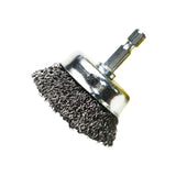TMAX 3pcs Carbon Steel Wire Wheel Brush Set with 1/4-Inch Hex Shank 