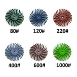 TMAX 66 pc Radial Bristle (1/8" Shank Mandrel) for Rotary Tool - Mixed Grit