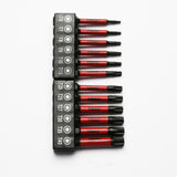 TMAX 12pc Torx T6-T40, 2" Long Impact Torsion Screwdriver Insert Bits with 1/4" Hex-Shank