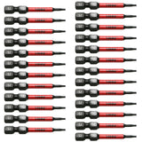 TMAX 25 pc Torx T6, 2 Inch Long Screwdriver Insert Bit with 1/4 Inch Hex-Shank 
