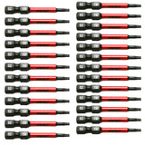 TMAX 25 pc Torx T8, 2 Inch Long Screwdriver Insert Bit with 1/4 Inch Hex-Shank 