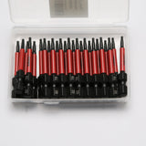 TMAX 25 pc Torx T8, 2" Long Impact Torsion Screwdriver Insert Bits with 1/4" Hex-Shank