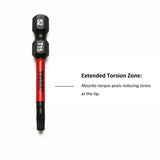 TMAX 25 pc Torx T15, 2" Long Impact Torsion Screwdriver Insert Bits with 1/4" Hex-Shank