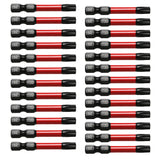 TMAX 25 pc Torx T30, 2" Long Impact Torsion Screwdriver Insert Bits with 1/4" Hex-Shank