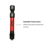 TMAX 25 pc Torx T40, 2" Long Impact Torsion Screwdriver Insert Bits with 1/4" Hex-Shank