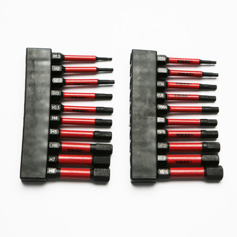 TMAX 20 pc H1.5-H8.0 Hex Head Allen Wrench Screwdriver Insert Bit
