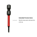 TMAX 25 pc H2.0 Impact Torsion Screwdriver Insert Bits Hex Head Allen Wrench, 1/4 " Hex-Shank