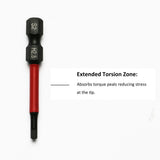 TMAX 25 pc H2.5 Impact Torsion Screwdriver Insert Bits Hex Head Allen Wrench, 1/4 " Hex-Shank