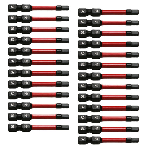 TMAX 25 pc H4.0 Hex Head Allen Wrench Screwdriver Insert Bit Set, 1/4 " Hex-Shank