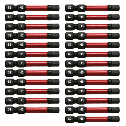 TMAX 25 pc H5.0 Hex Head Allen Wrench Screwdriver Insert Bit Set, 1/4 " Hex-Shank