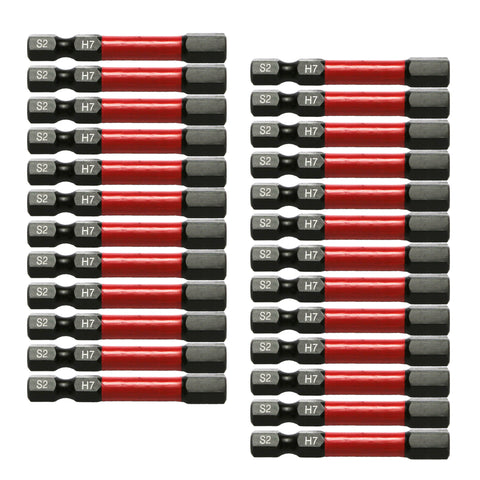 TMAX 25 pc H7.0 Hex Head Allen Wrench Screwdriver Insert Bit Set, 1/4 " Hex-Shank