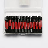 TMAX 25 pc H8.0 Impact Torsion Screwdriver Insert Bits Hex Head Allen Wrench, 1/4 " Hex-Shank