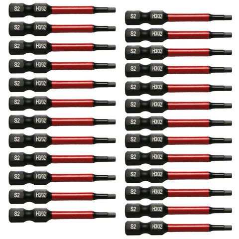 TMAX 25 pc H3/32" Hex Head Allen Wrench Screwdriver Insert Bit, 1/4 " Hex-Shank