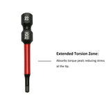 TMAX 25 pc H3/32" Impact Torsion Screwdriver Insert Bits Hex Head Allen Wrench, 1/4" Hex-Shank