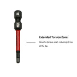 TMAX 25 pc H7/64" Impact Torsion Screwdriver Insert Bits Hex Head Allen Wrench, 1/4" Hex-Shank