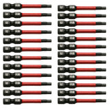 TMAX 25 pc H1/8" Impact Torsion Screwdriver Insert Bits Hex Head Allen Wrench, 1/4" Hex-Shank