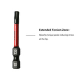 TMAX 25 pc Torx T20, 2" Long Screwdriver Insert Bit with 1/4 " Hex-Shank